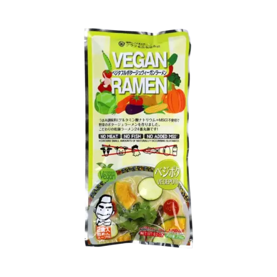 Kurata - Vegan Ramen Vegepota 2x119g - Tăiței vegani cu aromă de legume și soia 2x119g