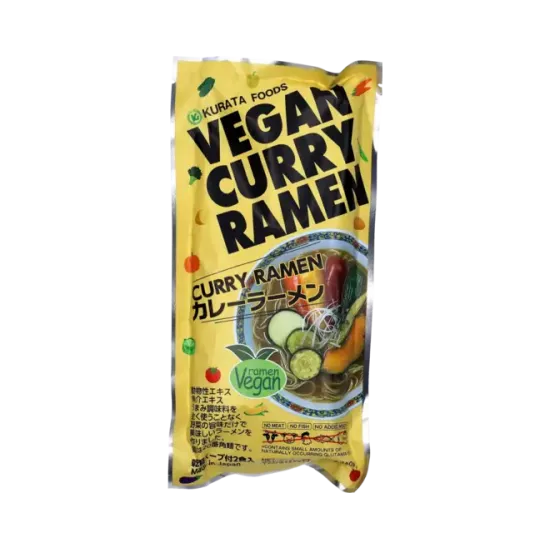 Kurata - Vegan Ramen Curry 2x120g - Tăiței vegan cu aromă de curry 2x120g