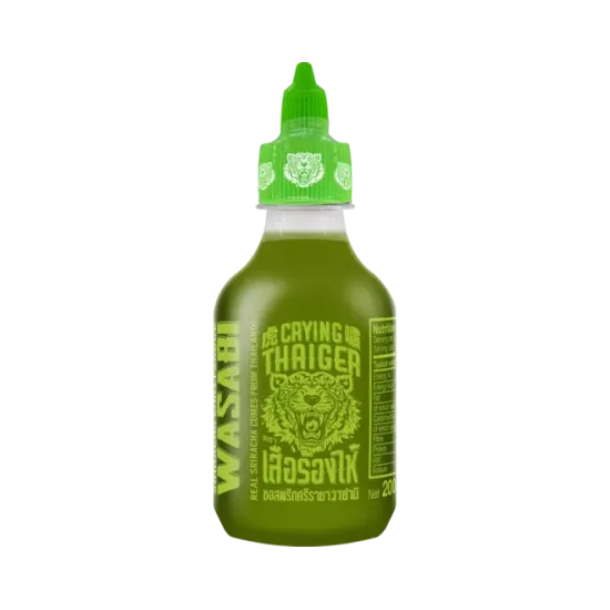 Crying Thaiger - Sriracha Wasabi 200ml - Crying Thaiger - Sos iute Sriracha cu Wasabi 200ml