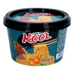 Cung Dình - Kool Brand Noodles Crab Salted Egg Bowl 92g - Tăiței instant cu gust de crab și ou sărat 92g 