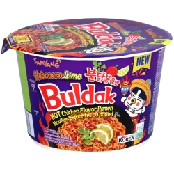 Samyang - Buldak Ramen Habanero Lime Big Bowl 110g - Ramen cu pui extrem de picant Habanero Lime, bol mare 110g