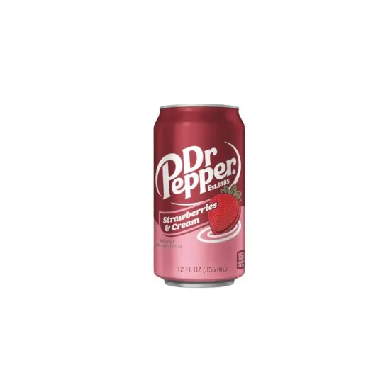 Dr. Pepper Strawberries & Cream 355ml - Bautura cu aroma de capsuni si crema