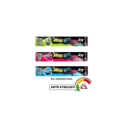 Brain Blasterz Apple, Blueberry, Watermelon Brain Bitz Chew Bar Level 2 Sour 20g - Bomboana masticabila cu aroma de mar, afine si pepene