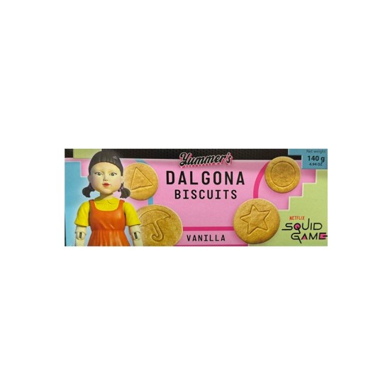COOKI YUMMERS SQUID GAME VANILLA BUTTER DALGONA BISCUITS-Biscuiți Dalgona cu Unt și Vanilie 140g