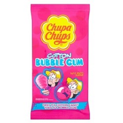Chupa Chups Bubble Gum Cotton Candy 11g - Gumă de mestecat cu aromă de fructe