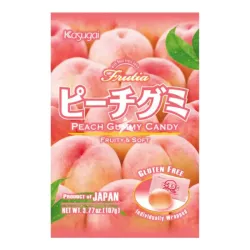 Kasugai Frutia Peach Gummy Candy 107g - Bomboane gumate Kasugai Frutia cu aromă de piersici 107g