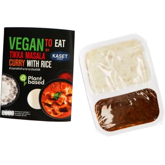 Kaset - Ready to Eat Tikka Masala Vegan 280g - Kaset – Meniu Vegan Instant cu Orez Jasmine și Tikka Masala 280g