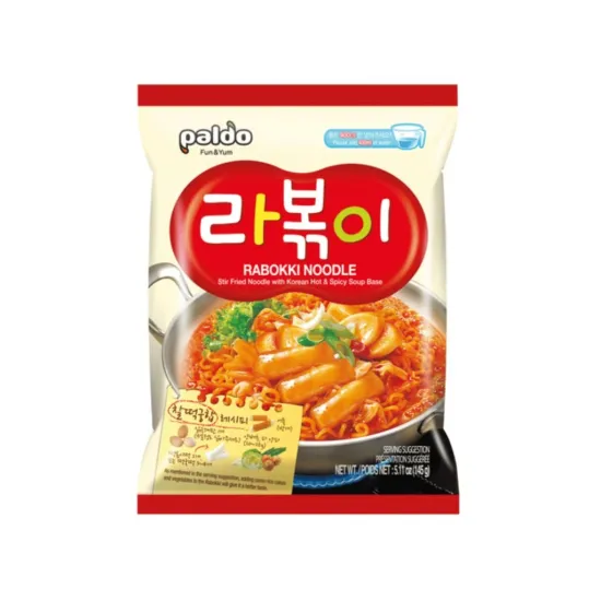 Paldo Rabokki Hot & Spicy Soup Base Ramen 145g - supa instant cu taitei