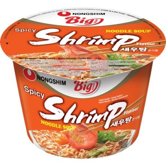 NONGSHIM Instant Noodles Shrimp Spicy Big Bowl - Tăiței Instant picant