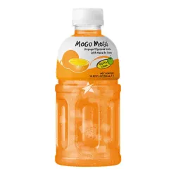Mogu Mogu Orange Flavoured Drink with Nata de Coco (Gotta Chew) 320ml - Băutură cu aromă de portocale și bucăți de nata de coco 320ml