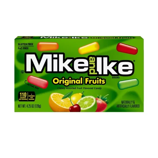 Mike & Ike Original Fruit 120g - Bomboane gelatinoase cu aroma de fructe