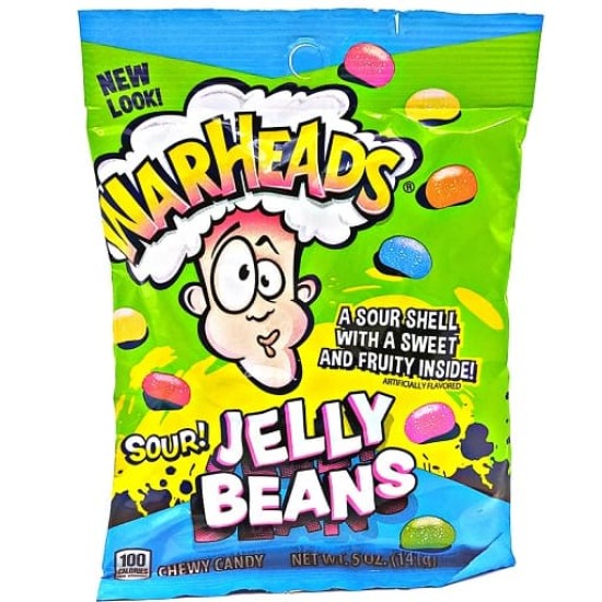 Warheads Sour Jelly Beans - Jeleuri acide Warheads 141g