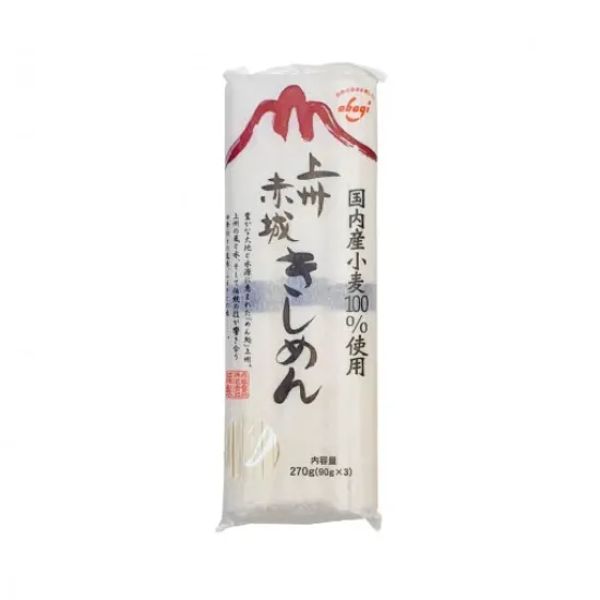 Akagi Joshu Kishimen (Flat Dried Wheat Noodles) 270g - Akagi Joshu Kishimen (Tăiței Plați Uscați din Grâu) 270g
