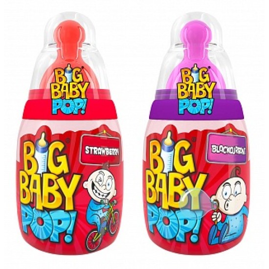 Bazooka Big Baby Pop! Strawberry/Blackcurrant 32g