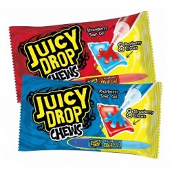 Bazooka Juicy Drop Chews Strawberry & Raspberry 67g - bomboane moi si acrisoare