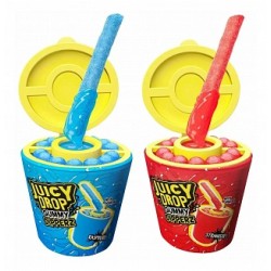 Bazooka Juicy Drop Gummy Dipperz Strawberry & Raspberry 96g - jeleuri acrisoare cu aroma de zmeura si capsuni