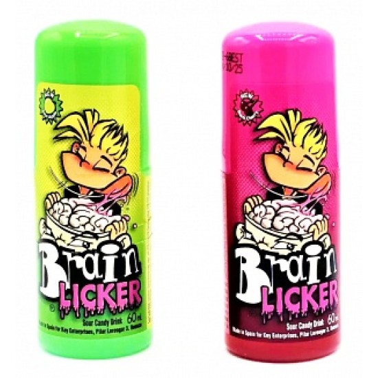 Brain Licker Roller Sour Cherry & Apple 60ml - Băutură de bomboane cu aromă acrișoară de Cireșe și Măr în sticlă roll-on