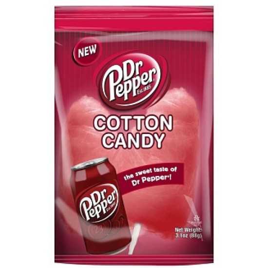 Dr Pepper Cotton Candy 88g - sub formă de vată de zahăr moale și pufoasă
