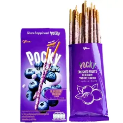 GLICO Crushed Blueberry Biscuit Stick - Bete de biscuiți cu afine zdrobite