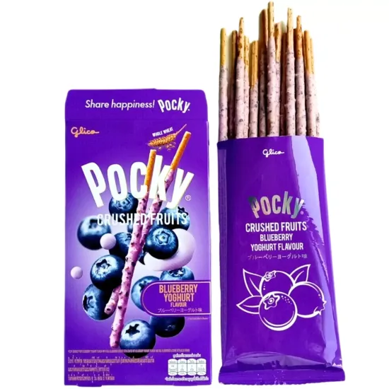 GLICO Crushed Blueberry Biscuit Stick - Bete de biscuiți cu afine zdrobite