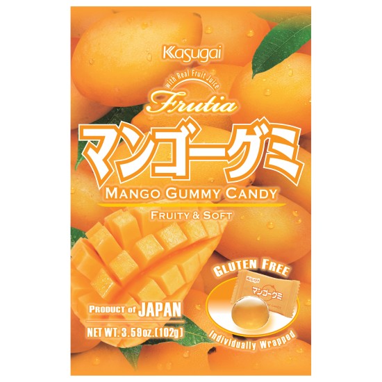 Kasugai Frutia Mango Gummy Candy 102g