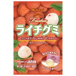 Kasugai Frutia Lychee Gummy Candy 102g 