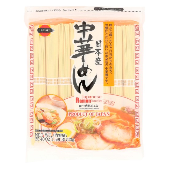 J-Basket Chuku Ramen Soba Noodles 720g - J-Basket Tăiței Ramen Soba Chuku 720g