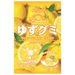 Kasugai Frutia Yuzu Gummy Candy 102g - Bomboane gumate Kasugai Frutia cu aromă de yuzu 102g 