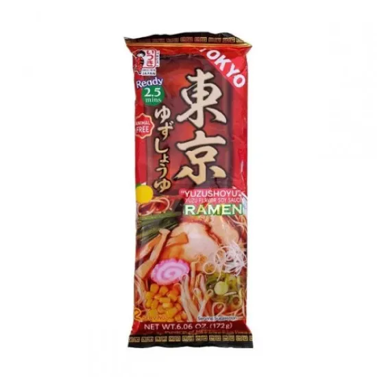 Itsuki Tokyo Yuzu Flavour Soy Sauce Ramen 172g - Ramen cu sos de soia și aromă de yuzu 172g