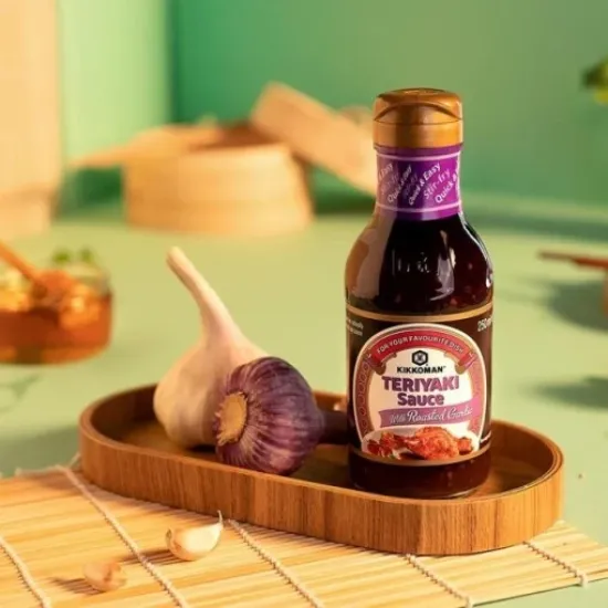 Kikkoman Teriyaki Sauce with Roasted Garlic 250ml - Kikkoman Sos Teriyaki cu Usturoi Prăjit 250ml