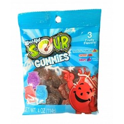 Kool-Aid Sour Gummies 113g - Bomboane Gumate Acrișoare cu Arome de Fructe