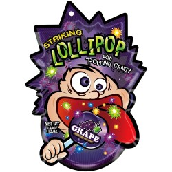 Striking Lollipop with Popping Candy Grape - Acadea cu Bomboane Pocnitoare Aroma Strugure  13.8g