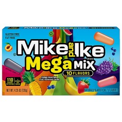 Mike and Ike Mega Mix 120g - Bomboane mestecabile asortate cu aromă de fructe