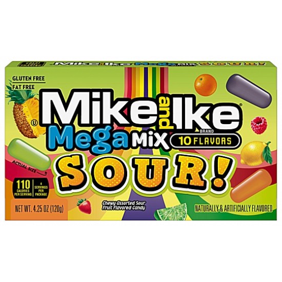 Mike and Ike Mega Mix Sour 120g
