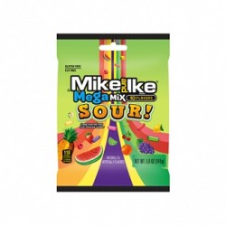 Mike and Ike Mega Mix Sour 141g - Bomboane mestecabile asortate cu aromă de fructe acrișoare