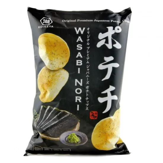 Wasabi & Nori Potato Chips KOIKEYA 100g - Chipsuri de Cartofi cu Wasabi și Nori KOIKEYA 100g