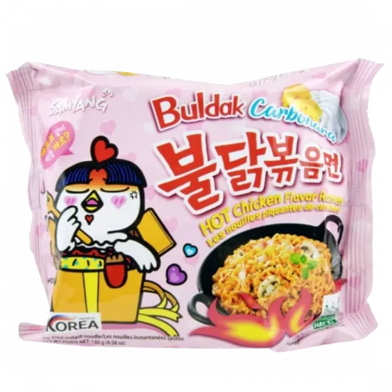 Samyang Ramen Hot Chicken Carbonara - Samyang Ramen Pui Picant Carbonara 130g
