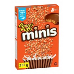 Reese's Puffs Minis 331g - Cereale integrale cu aromă de unt de arahide și ciocolată