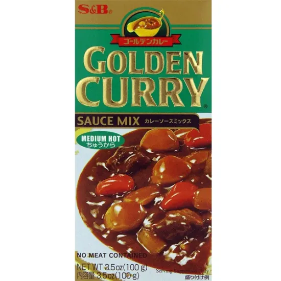 S&B Golden Curry Medium Hot 92 g - Curry Japonez S&B Golden Curry Medium Hot 92 g
