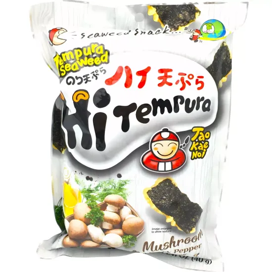 TAOKAENOI Mushroom & Pepper Tempura Seaweed - Alge marine tempura cu ciuperci și piper