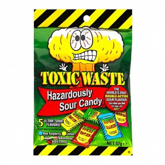 Toxic Waste Hazardously Sour Candy 57g