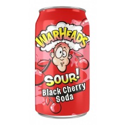 Warheads Soda Black Cherry 330ml - Băutură Răcoritoare cu Aromă de Cireșe Acrișoare