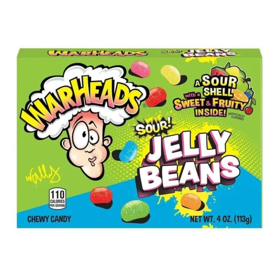 Warheads Sour Jelly Beans TB - Jeleuri acide Warheads TB 113g