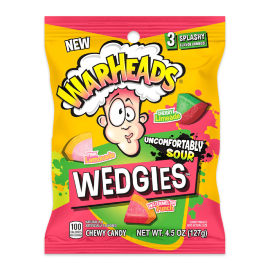 Warheads Wedgies Peg Bag 127g - Jeleuri acide Warheads